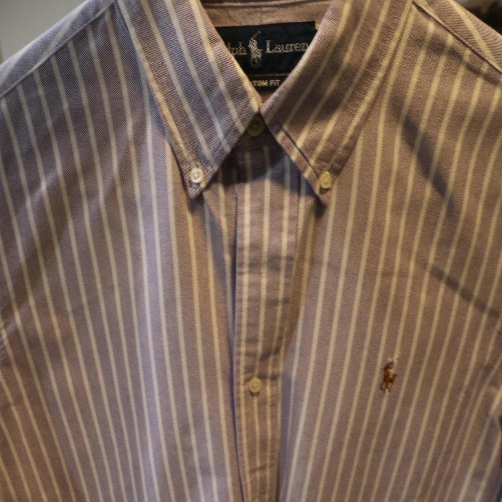 Ralph Lauren Custom Fit Purple Dress Shirt Medium